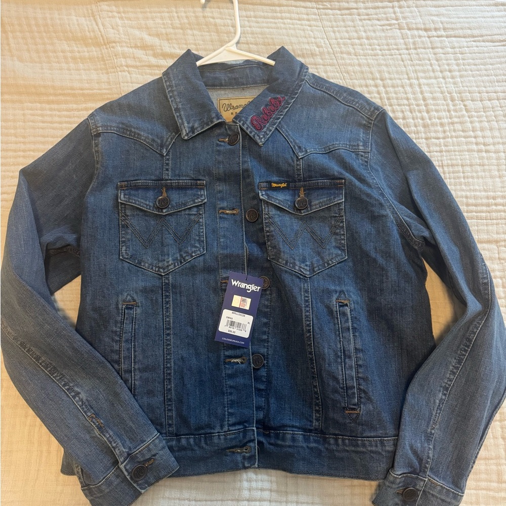 Ole Miss Wrangler Dark Blue Denim Jacket
